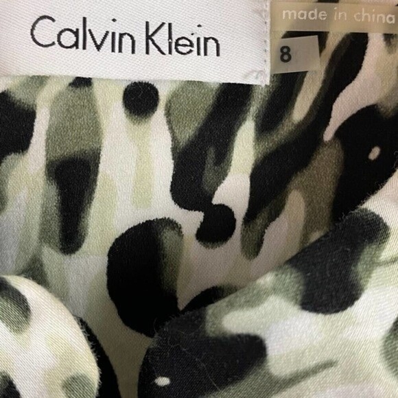Calvin Klein Dress Womens Size 8 Animal Print Multicolor Sleeveless - Picture 8 of 11